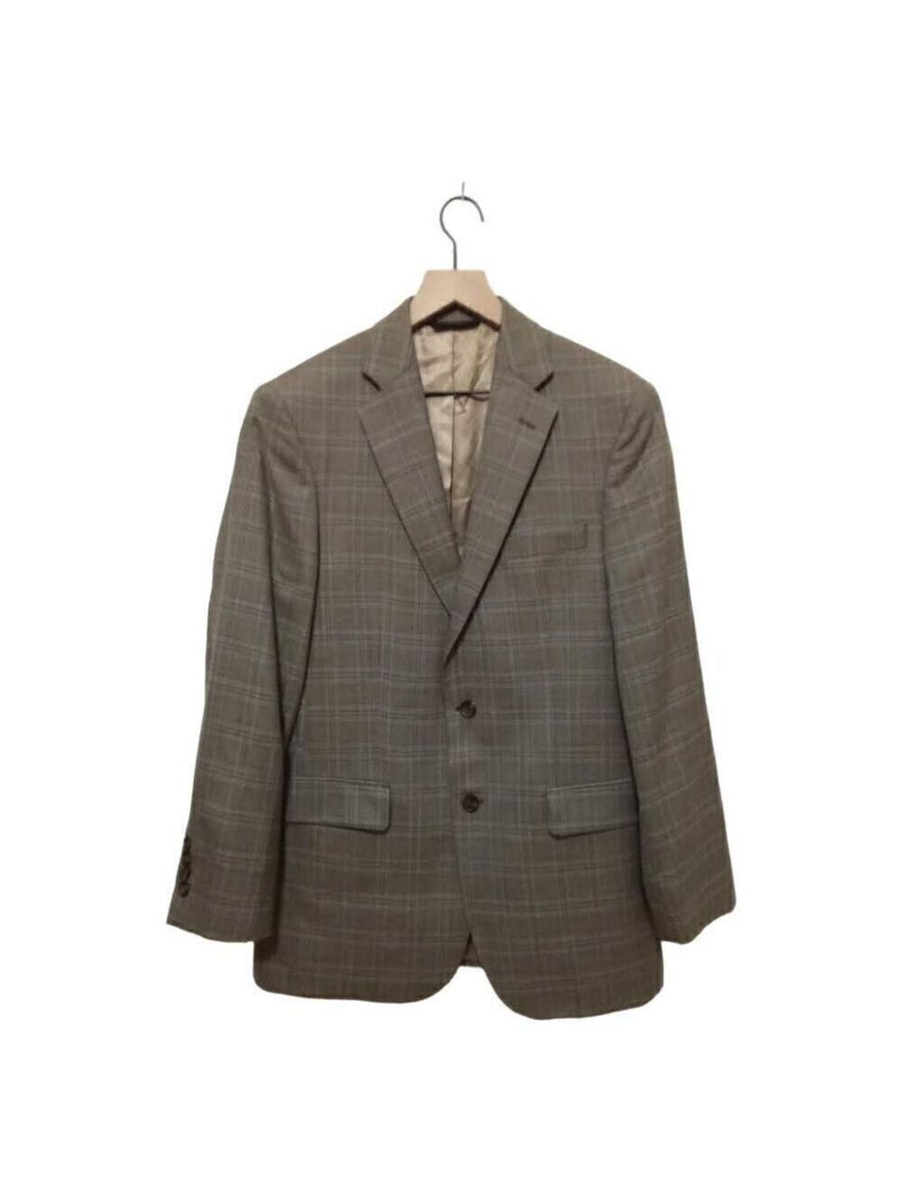Brooks Brothers 346 Tan Plaid Madison Fit Wool Single Breasted Blazer Sz 38R